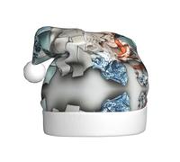 WZYCWB Frammenti di pixel in ceramica con stampe di cappelli di Babbo Natale, ideali per la vigilia di Natale, Capodanno e feste festive. Decorazioni festive