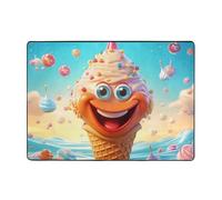 WZYCWB Frozen Yogurt - Tappetino in flanella con motivo "frozen yogurt", 203 x 147 cm, super morbido