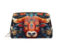 WZYCWB Funny Fox - Trousse in pelle con motivo volpe, perfetta per portare a mano o organizzare la casa, Mucca divertente, Taglia unica