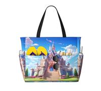 WZYCWB Fuori dal castello Borsa da spiaggia grande borsa da viaggio palestra piscina borsa con cerniera