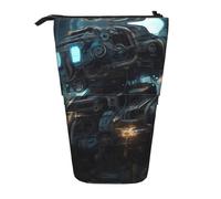 WZYCWB Future Robot - Contenitore retrattile per portapenne, porta pennelli da trucco o portamonete con coulisse.