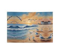 WZYCWB gabbiani aerei Banner per feste per compleanni, canti natalizi, lauree e anniversari.