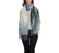 WZYCWB Gabbiani volanti bassi stampati nappa scialle abito da sera scialle adatto per matrimoni banchetti e cerimonie