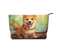 WZYCWB Gerbera Art - Trousse da viaggio con stampa, perfetta per viaggi di lavoro e vacanze., Divertente Shiba Inu, Taglia unica