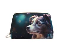 WZYCWB Gerbera Art - Trousse in pelle con motivo decorativo, perfetta per portare a mano o organizzare la casa, Divertente cane da compagnia, Taglia unica