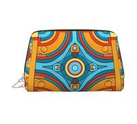 WZYCWB Gerbera Art - Trousse in pelle con motivo decorativo, perfetta per portare a mano o organizzare la casa, Città Geometrica, Taglia unica