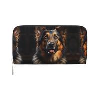 WZYCWB Giraffe madre e bambino pochette in pelle portafogli con cerniera e porta carte sono perfetti per i viaggi o l'uso quotidiano, Pastore Tedesco, One Size