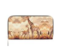 WZYCWB Giraffe madre e bambino pochette in pelle portafogli con cerniera e porta carte sono perfetti per i viaggi o l'uso quotidiano, Giraffa Madre e Bambino, One Size