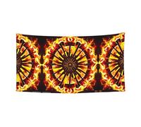 WZYCWB Girando la fiamma stampata evento decorazione festa appeso bandiera, 70 x 35, sfondo interno esterno appeso banner bandiera