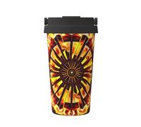 WZYCWB Girando la fiamma Tazza da caffè isolata stampata - design a prova di perdite, adatta per pendolarismo, ufficio e viaggi, tazza isolata