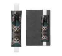 WZYCWB Gli astucci Diamond Strange Cat Diary, portapenne in PVC e portapenne con elastici e segnalibri sono le migliori scelte regalo.
