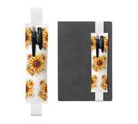 WZYCWB Gli astucci giallo girasole in olio Diario, portapenne in PVC e portapenne con elastici e segnalibri sono le migliori scelte regalo.