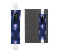 WZYCWB Gli astucci per matite Glowing Jellyfish Diary, i portapenne in PVC e i portapenne con elastici e segnalibri sono le migliori scelte regalo.