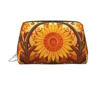 WZYCWB Gloomy Weather - Trousse per cosmetici, in pelle, con fantasia, perfetta per portare a mano o organizzare la casa, Gerbera Con Ondulazione, Taglia unica