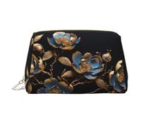 WZYCWB Gloomy Weather - Trousse per cosmetici, in pelle, con fantasia, perfetta per portare a mano o organizzare la casa, Camelia Dorata, Taglia unica