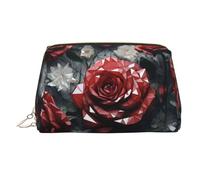 WZYCWB Gloomy Weather - Trousse per cosmetici, in pelle, con fantasia, perfetta per portare a mano o organizzare la casa, Rosa di vetro, Taglia unica