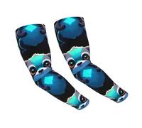 WZYCWB Glow Raccoon Ice Sensazione di protezione solare, adatto per tutte le stagioni, adatto per golf, ciclismo, pesca, giardinaggio, ecc.