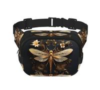 WZYCWB Gold Exquisite Dragonfly Sports Marsupio alla moda e alla moda, borsa a tracolla leggera da viaggio piccola