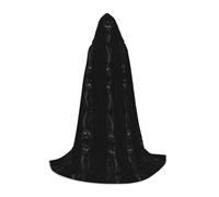 WZYCWB Good little black cat stampato L Wizard Cape, costume per feste a tema, mantello cosplay per adulti e adolescenti, taglie S, M, L