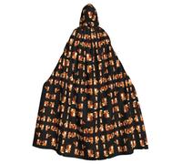 WZYCWB Gorp Squirrel Squad, mantello con cappuccio stampato adatto per feste in maschera, feste di Halloween e cosplay