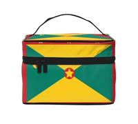 WZYCWB Grande borsa cosmetica da donna, con bandiera di Grenada, borsa cosmetica portatile di grande capacità, borsa da viaggio per ragazze, nera, taglia unica, nera, taglia unica, Nero , Taglia unica