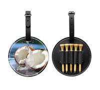 WZYCWB Grande borsa portaoggetti per tee da golf, con stampa speciale di noci di cocco, design portatile con fibbia da appendere