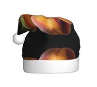 WZYCWB Grande cappello di Babbo Natale stampato color pesca, adatto per feste di Natale, feste di Capodanno e spettacoli teatrali.