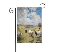 WZYCWB Grande fattoria Stampato giardino bandiere decorative, impermeabile all'aperto piccole bandiere, decorazione atmosfera festosa