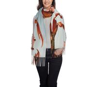 WZYCWB Grande granchio rosso stampato nappa scialle abito da sera scialle adatto per matrimoni banchetti e cerimonie