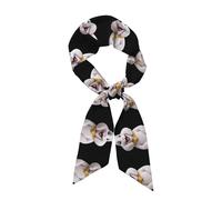 WZYCWB Grande sciocco coniglio bianco Sciarpa di seta stampata 119 x 7,9 cm, scialle leggero, morbido e caldo