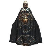 WZYCWB Grandi ingranaggi macchinari mantello con cappuccio modellato, accappatoio costume cosplay per uomini e donne, costume da gioco di ruolo per adulti di Halloween
