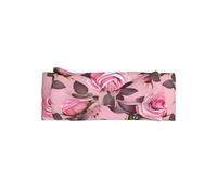 WZYCWB Graziosa fascia per capelli con rose rosa, accessorio per capelli per bambini, 0-6 mesi, fiocchi per capelli per neonati e bambini piccoli