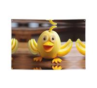 WZYCWB Graziosi striscioni per feste con motivo anatroccoli, perfetto per compleanni, feste di Natale, lauree e anniversari.