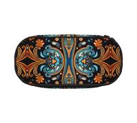 WZYCWB Grazioso astuccio con motivo simmetrico, grande capacità, multifunzione, portatile e resistente, per ufficio e scuola, Nero , Taglia unica, Beauty Case