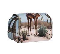 WZYCWB Grazioso astuccio portatile color cammello del deserto, ideale per organizzare penne in ufficio o riporre pennelli da trucco