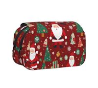 WZYCWB Grazioso astuccio portatile con Babbo Natale, ideale per organizzare penne in ufficio o riporre pennelli da trucco