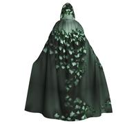 WZYCWB Green Creeper - Mantello da ballo con motivo floreale, abito da mago esteso per adulti, costume in maschera, abito da festa a tema carnevale