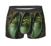 WZYCWB Green Shoes Boxer da uomo (S-XXL) - tessuto elastico leggero, traspirante, assorbe il sudore, free stretch, Nero, XXL