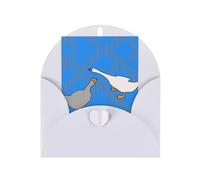 WZYCWB Grey Goose Biglietti di auguri vuoti per le vacanze, pieghevoli, 15,2 x 10,2 cm, Natale, ringraziamento, famiglia, biglietti di compleanno con buste
