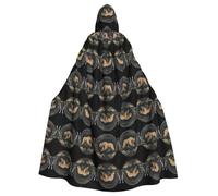 WZYCWB Grizzly Bear - Mantella con cappuccio stampata adatta per feste in maschera, feste di Halloween e cosplay