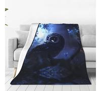 WZYCWB Gufo di notte, coperta in micropile isolante, resistente, per aria condizionata, letto, cinema, divano, soggiorno, viaggio, 203 x 152 cm
