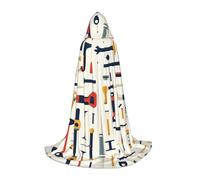 WZYCWB Hands-on Tools - Mantella con cappuccio stampata, taglia S, M, L, per feste di carnevale, feste in maschera