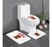 WZYCWB Happy Cartoon Pig - Set di tappetini per bagno, camera da letto, cucina, assorbimento dell'acqua veloce