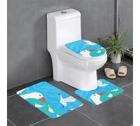 WZYCWB Happy White Goose Bagno antiscivolo mat set camera da letto tappetino vasca da bagno decorazione casa peluche tappeto