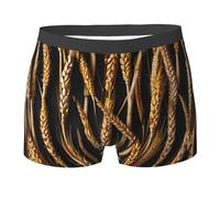 WZYCWB Harvest of wheat ears Boxer da uomo (S-XXL) - tessuto elastico leggero, traspirante, assorbe il sudore, free stretch, Nero, XXL