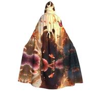 WZYCWB Heads Up Bear - Mantello con cappuccio per adulti, perfetto per feste di Halloween, cosplay, spettacoli teatrali e riunioni a tema.