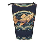 WZYCWB Heads Up - Portapenne retrattile con stampa di pesce, per dormitorio o ufficio.