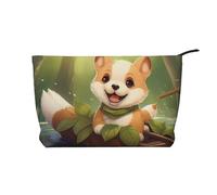 WZYCWB Heads Up - Trousse da viaggio con stampa di pesci, perfetta per viaggi di lavoro e vacanze., Cane Seduto Felice, Taglia unica