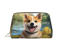 WZYCWB Heads Up - Trousse in pelle con motivo pesci, perfetta per portare a mano o organizzare la casa, Felice Shiba Inu, Taglia unica
