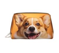 WZYCWB Heads Up - Trousse in pelle con motivo pesci, perfetta per portare a mano o organizzare la casa, Felice Corgi, Taglia unica